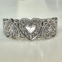 Load image into Gallery viewer, 10K White Gold Diamond Ring As-Is sz 8 (2.5g)
