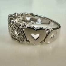 Load image into Gallery viewer, 10K White Gold Diamond Ring As-Is sz 8 (2.5g)

