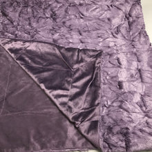 Load image into Gallery viewer, Thro by Marlo Lorenz Solid Purple Chevron Print Embossed Baby Blanket (60x48)
