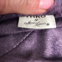 Load image into Gallery viewer, Thro by Marlo Lorenz Solid Purple Chevron Print Embossed Baby Blanket (60x48)
