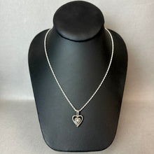 Load image into Gallery viewer, Sterling Heart Captive (Interchangeable) Pearl Pendant on 22" Chain Necklace
