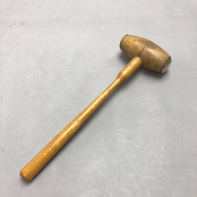 Load image into Gallery viewer, Vintage Wooden Mallet With Metal Face Plate (9")
