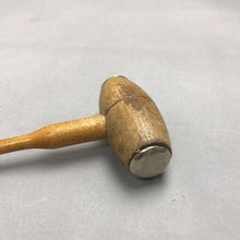 Load image into Gallery viewer, Vintage Wooden Mallet With Metal Face Plate (9")
