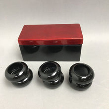 Load image into Gallery viewer, Black Set of 6 Napkin Holders in Box (3x6x3)
