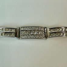 Load image into Gallery viewer, Stainless Steel Swarovski Crystal Deco Watch Band Bracelet (8")
