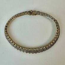 Load image into Gallery viewer, Sterling Gold Plated Diamond Tennis Bracelet (8.5")
