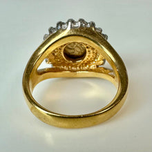 Load image into Gallery viewer, Vintage Gold Plated Lady Liberty Coin CZ Ring sz 8
