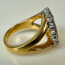 Load image into Gallery viewer, Vintage Gold Plated Lady Liberty Coin CZ Ring sz 8
