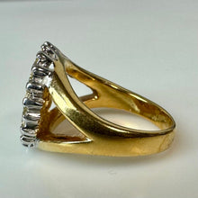 Load image into Gallery viewer, Vintage Gold Plated Lady Liberty Coin CZ Ring sz 8
