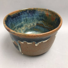 Load image into Gallery viewer, Studio Art Clay Pottery Blue And Brown Drip Glaze Pattern (9"x6")
