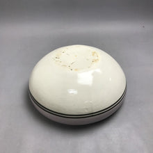 Load image into Gallery viewer, Vintage Dual Toned Stoneware Bowl With Double Black Bands (11x5)
