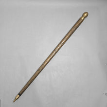 Load image into Gallery viewer, Carved Wood &amp; Brass Walking Stick Cane w/ Hidden Pool Cue (33")
