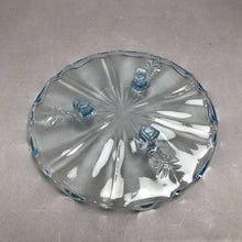 Load image into Gallery viewer, Vintage Fostoria Glass Baroque Azure 3-Toed Tidbit Plate
