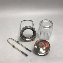 Load image into Gallery viewer, Ornate Victorian Silver Plated Pickle Castor Glass Jar With Tongs (9x4)

