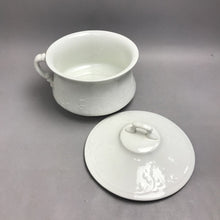 Load image into Gallery viewer, Vintage Burford Bros. Porcelain Chamber Pot with Lid (11x8)
