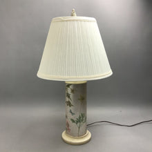 Load image into Gallery viewer, Floral Patterned Ceramic Base Table Lamp With Pleated Shade (23")
