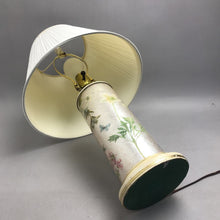 Load image into Gallery viewer, Floral Patterned Ceramic Base Table Lamp With Pleated Shade (23")
