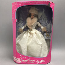Load image into Gallery viewer, Winter Evening Barbie Doll Special Edition 1998 19220 Brunette NIB Box Damage (11")
