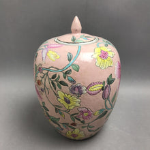 Load image into Gallery viewer, Chinese Pink Floral Ginger Jar (~10.5")

