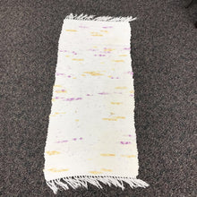 Load image into Gallery viewer, Hand Woven Multicolored Rag Rug With Fringe (57x25)
