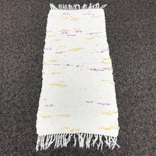Load image into Gallery viewer, Hand Woven Multicolored Rag Rug With Fringe (57x25)
