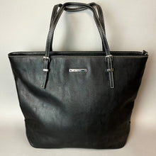 Load image into Gallery viewer, Nine West Black Pebble Faux Leather Tote Purse (12.5x16x5")
