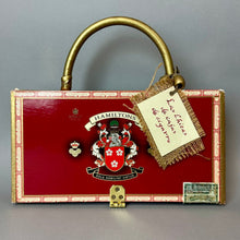 Load image into Gallery viewer, Larra Vintage Hamiltons Cigar Box Bamboo Handle Purse (5.5x10.5x2")
