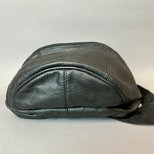 Load image into Gallery viewer, Vintage Black Faux Leather Fanny Pack Purse (4.5x9.5")
