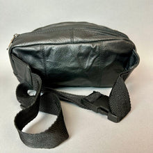 Load image into Gallery viewer, Vintage Black Faux Leather Fanny Pack Purse (4.5x9.5")
