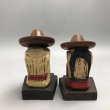 Load image into Gallery viewer, Vintage Mexican Folk Art Hand Carved Wood Siesta Bookends (6x4) Set of 2

