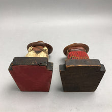 Load image into Gallery viewer, Vintage Mexican Folk Art Hand Carved Wood Siesta Bookends (6x4) Set of 2
