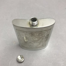 Load image into Gallery viewer, Vintage English Pewter Flask Fishing Scene (4.5x3.5)

