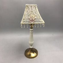 Load image into Gallery viewer, Vintage Candle Stick Stand With Beaded Lamp Shade (16")
