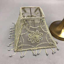 Load image into Gallery viewer, Vintage Candle Stick Stand With Beaded Lamp Shade (16")
