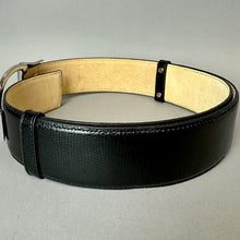 Load image into Gallery viewer, Steven by Steve Madden Black Leather Silver Hook Buckle Adjustable Belt (45" Max.)
