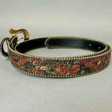 Load image into Gallery viewer, Vintage Absolutely Fresh Floral Tapestry Glitter Belt sz ML (37")
