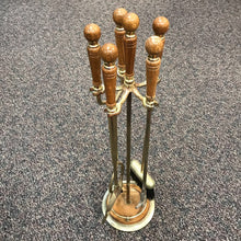 Load image into Gallery viewer, Vintage 5 Piece Fireplace Set with Stand (30")
