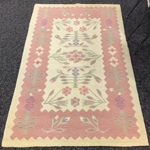 Load image into Gallery viewer, Pink/Yellow Hooked Rug (47x74)
