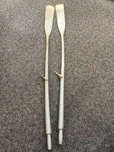 Load image into Gallery viewer, Vintage Wood Oars 78" Long Paddles Has Great Old Weathered Finish and Oarlocks
