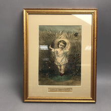 Load image into Gallery viewer, Currier &amp; Ives Original Print, "Little Butterfly" (17x13)
