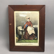 Load image into Gallery viewer, Currier &amp; Ives Original Print, "A Year After Marriage" (17x13)
