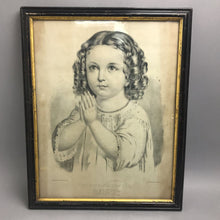 Load image into Gallery viewer, Currier &amp; Ives Original Print, "The Evening Prayer" (20x16)
