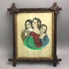 Load image into Gallery viewer, Currier &amp; Ives Original Print, "Which Will You Marry?", As Is(19x16)
