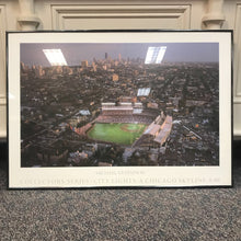 Load image into Gallery viewer, Framed Wrigley Field Skyline 1988 - Michael Gustafson Photography (27x39)
