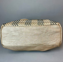 Load image into Gallery viewer, Big Buddha Metallic Woven Vegan Leather Tote Purse (14x17x5")
