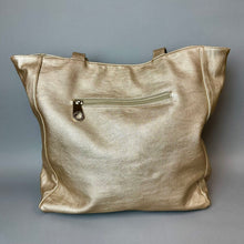 Load image into Gallery viewer, Big Buddha Metallic Woven Vegan Leather Tote Purse (14x17x5")
