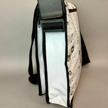 Load image into Gallery viewer, Art Institute of Chicago Black &amp; White Graphic Print Vinyl Messenger Bag Purse (14x12x4")
