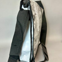 Load image into Gallery viewer, Art Institute of Chicago Black &amp; White Graphic Print Vinyl Messenger Bag Purse (14x12x4")
