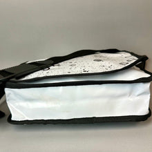 Load image into Gallery viewer, Art Institute of Chicago Black &amp; White Graphic Print Vinyl Messenger Bag Purse (14x12x4")
