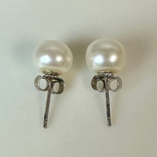 Load image into Gallery viewer, Freshwater Pearl Sterling Stud Earrings
